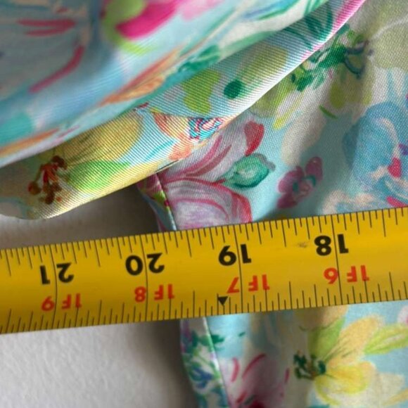 Zara Women Bloggers Favorite Floral Satin Double Breasted Blazer Multicolor Sz L - Picture 4 of 12